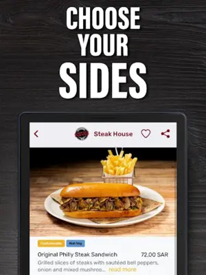 Steakhouse android App screenshot 2